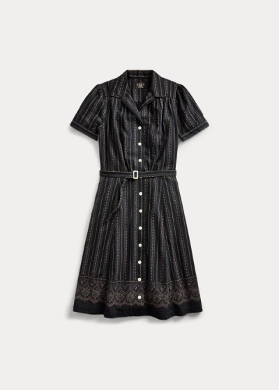 Ralph Lauren Belted Cotton Skjortekjole Dame Danmark (JTMIV0675)